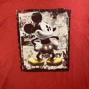 CLASSIC MICKEY MOUSE Disney Store Collection Red T Shirt Large USED unisex Y2K